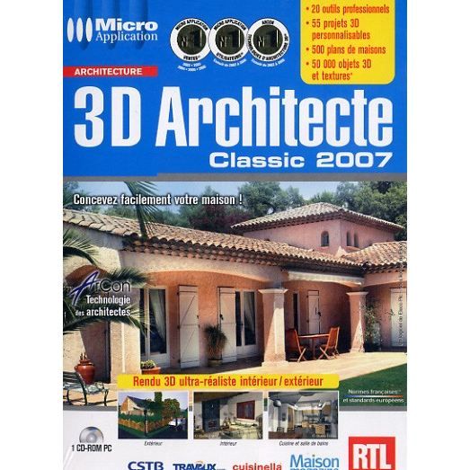 Micro Application 3D Architecte Classic 2007 / PC Cd-Rom