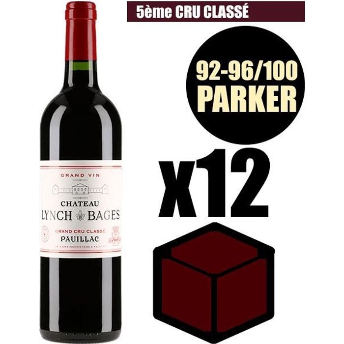 X12 Château Lynch-bages 2005 75 cl AOC Pauillac Rouge 5ème Cru Classé Vin Rouge