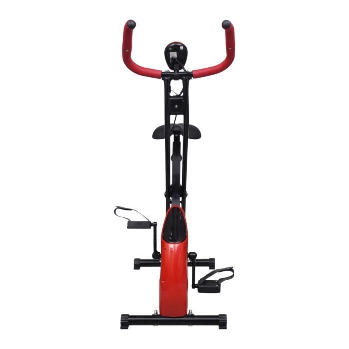 Magnifique Velo d'appartement pliable Magnetique Xbike 2,5 kg Noir Rouge