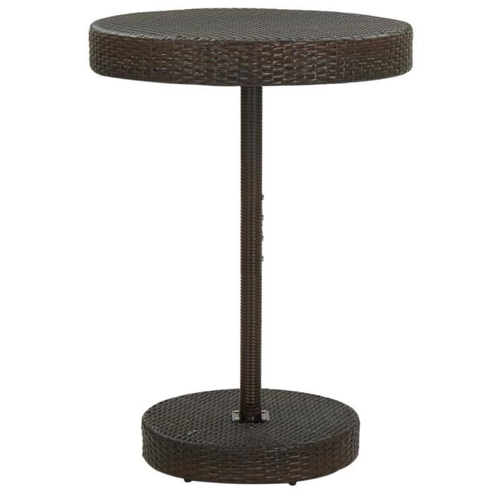 MARKET��- Table de Jardin de terrasse extérieure, Table de balcon Marron 75,5x106 cm Résine tressée��7396