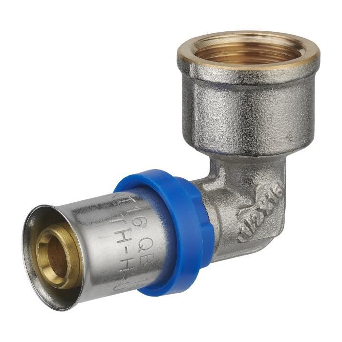 Multicouche à sertir coude multiprofil femelle F20x27 Ø20 NOYON & THIEBAULT