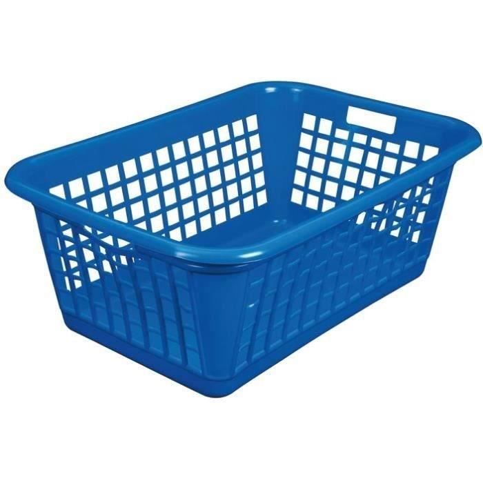 Corbeille à linge - 60 L - bleu