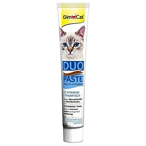 GimCat Pâte duo multivitaminée + thon - 12 précieuses vitamines renforcent le système immunitaire - Sans sucre ajouté - 42103