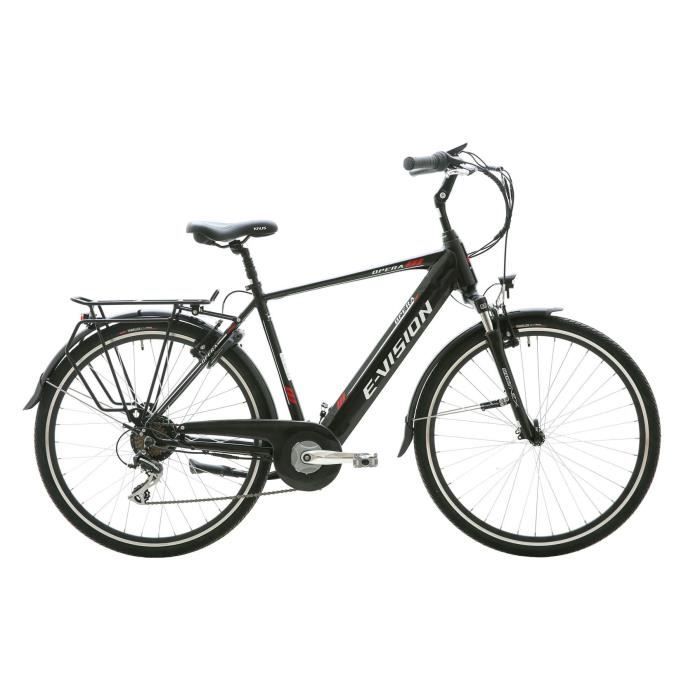 E-vision Vélo de ville électrique Opera 28 pouces 50 cm Homme 7SP V-Brake Noir