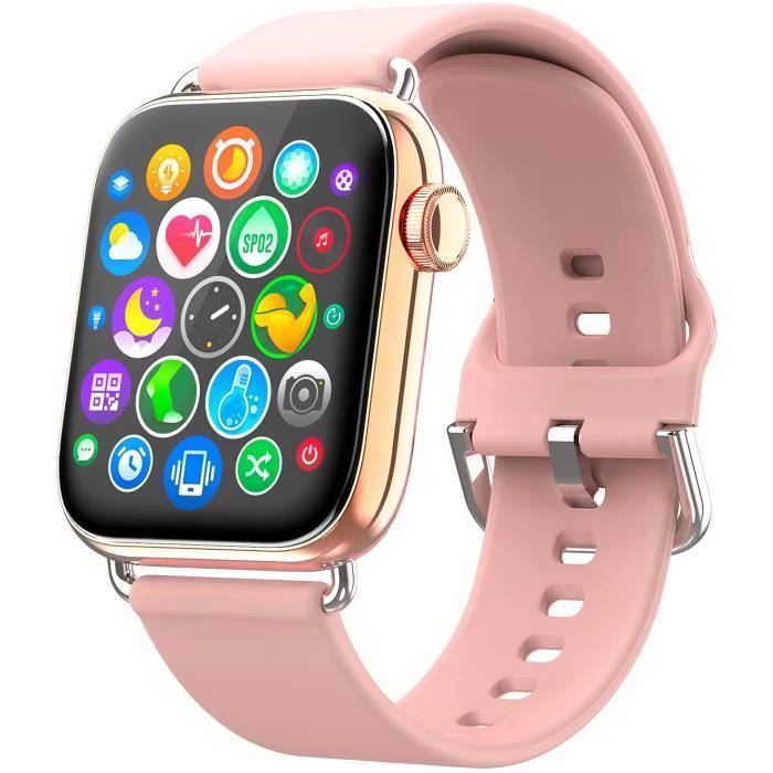 Ezanaki Montre Connectée Femmes Homme, 1.69'' Smartwatch Montre Intelligente avec Moniteur de fréquence Cardiaque, Montre Spor228