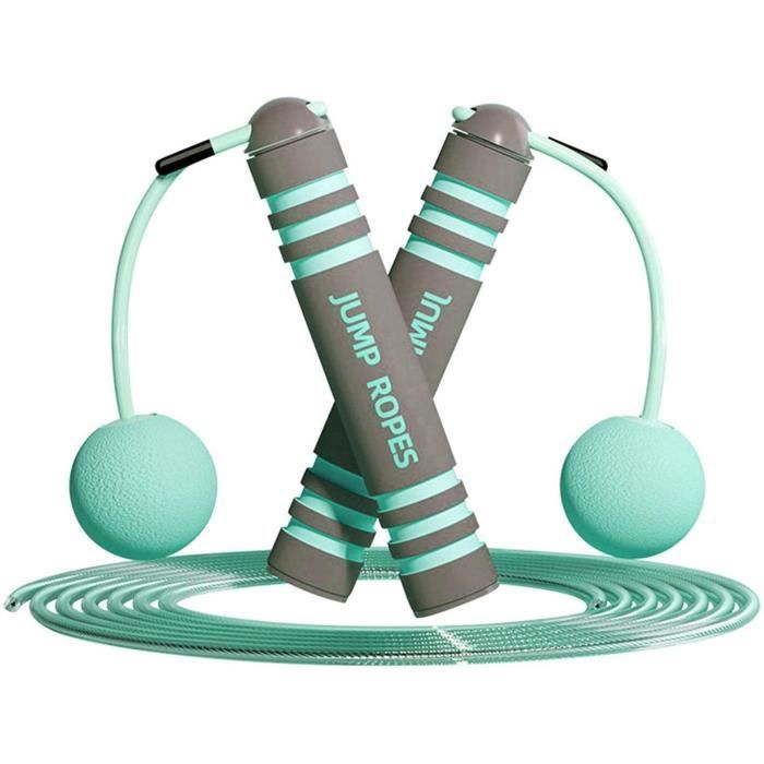 Corde Agrave Sauter Sans Fil, Fil D'acier + Balle Sans Fil, Corde Agrave Sauter Sans Corde Professionnel Sans Fil Pour Les Entraic