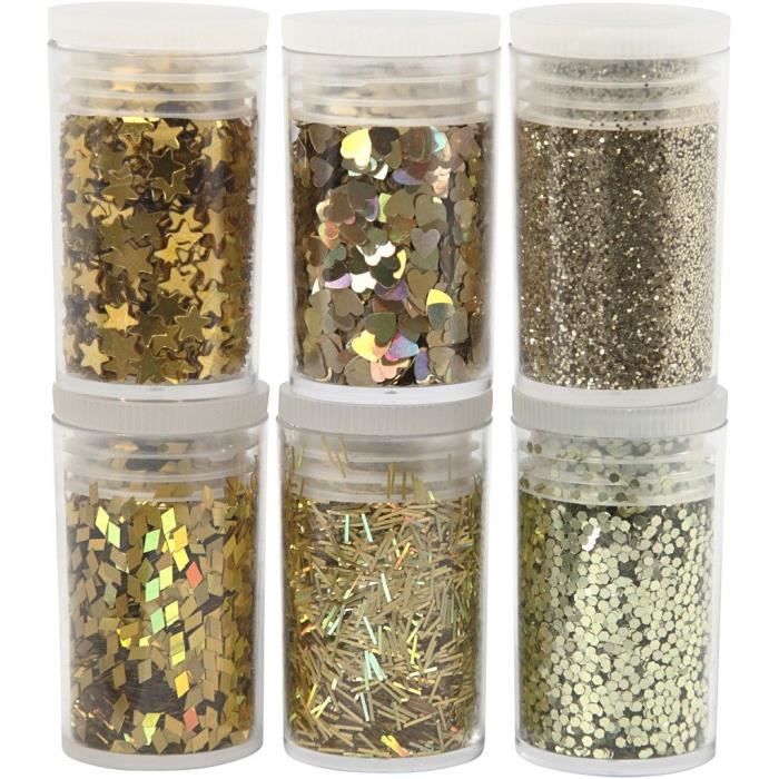 Creativ Company 28469, Colle pailletée, Or, 1 couleurs, Garçon-Fille, 30 g