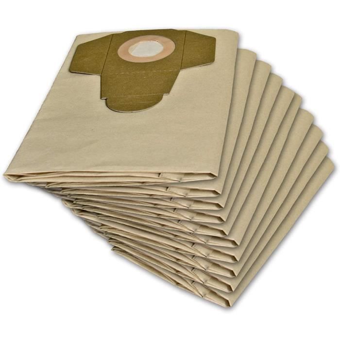 ASPIRATEUR Lot de 10 sacs daspirateur pour Parkside PNTS 1400 1500 A1 B1 B2 B3 C1 C3 D1 E2 C4 F2408
