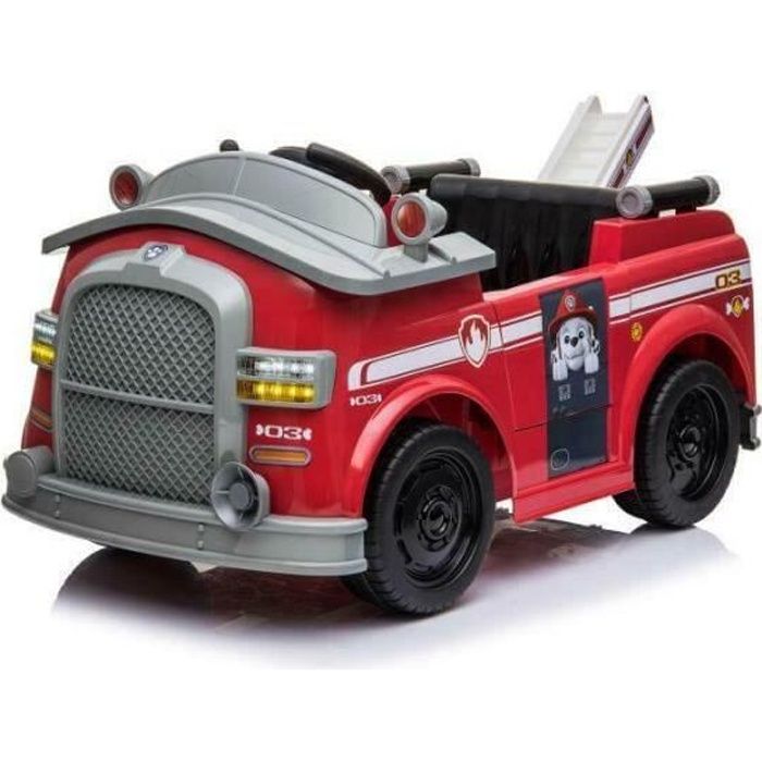 Camion modele electrique pompier marcus pat patrouille - 12V - Rouge