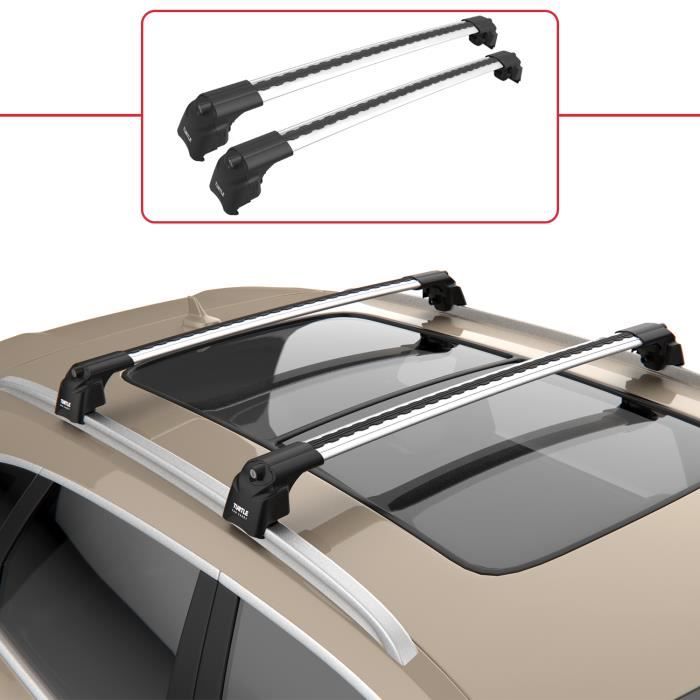 Barres de Toit Peugeot 5008 2017-2022 Barres de Toit AIR-2 Railing Porte-Bagages de voiture GRIS
