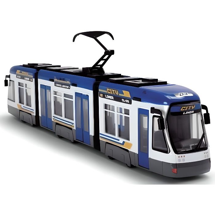 Tramway A friction Bleu City Liner 46 cm - Portes Ouvrantes - Vehicule miniature
