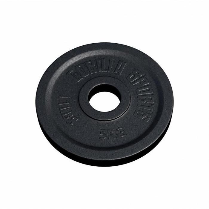 Disque Olympique en fonte de 5 KG - coloris noir