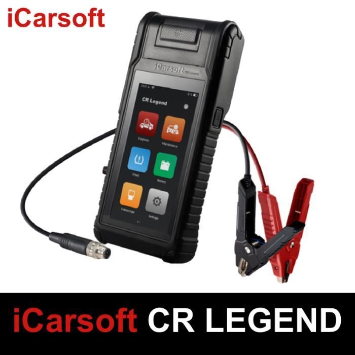 iCarsoft CR Legend - Valise Diagnostic Auto Pro - Diagnostic Tous Systèmes / Caméra endoscopique / Testeur de Batterie / Outil Diag