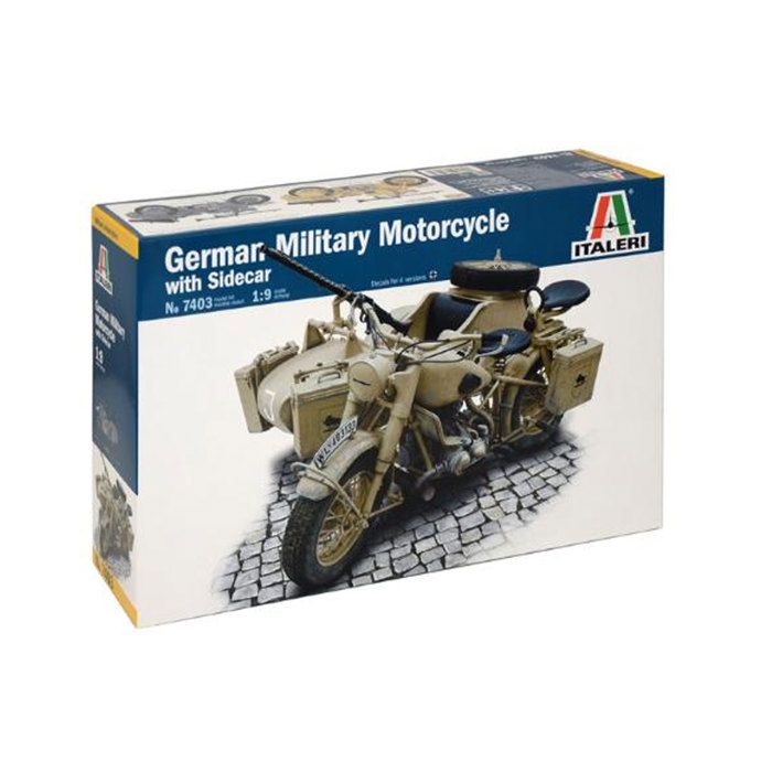 Maquette moto militaire : BMW R75 & Sidecar aille Unique Coloris Unique