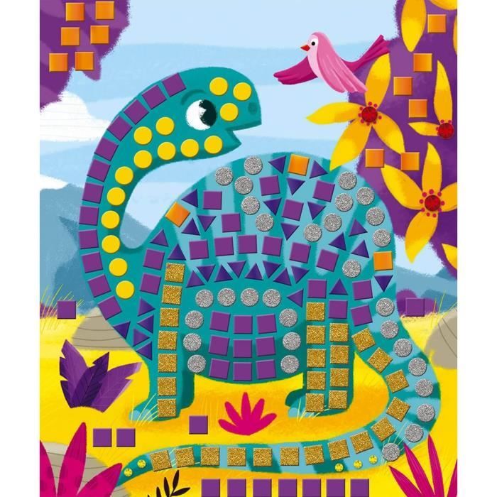 Kit Créatif : Mosaïques Dinosaures Coloris Unique
