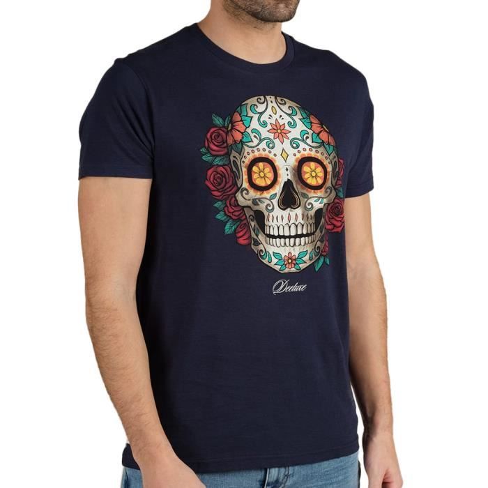T-shirt Marine Homme Deeluxe Calavera