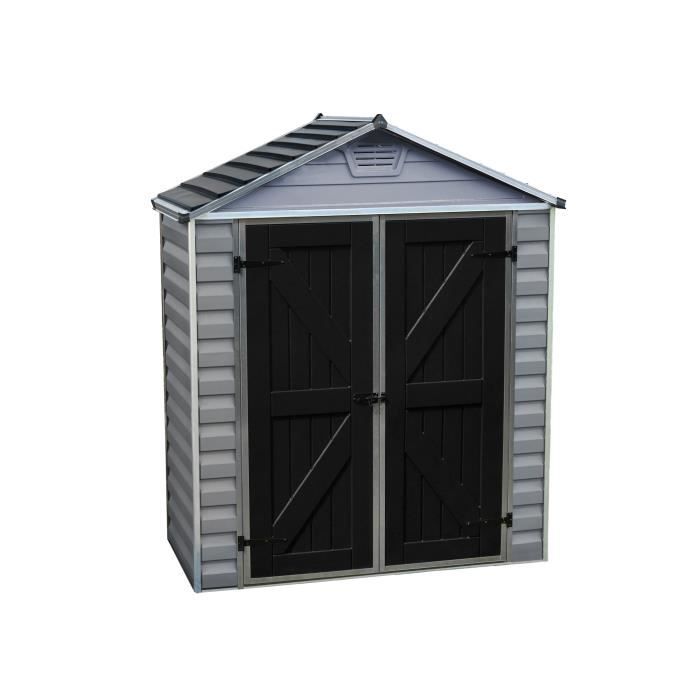 PALRAM Abri de jardin Skylight 1,6 m² - Aluminium et polycarbonate - Gris