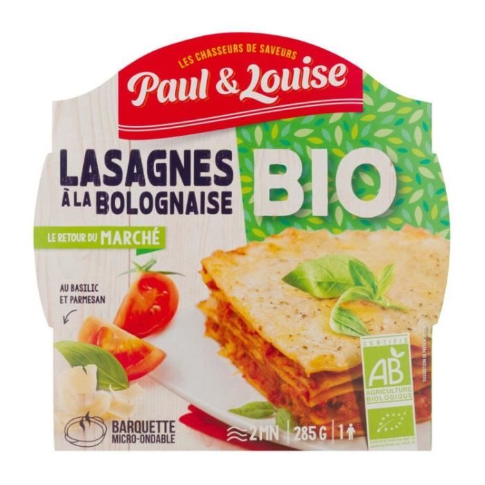 Lasagne bœuf carotte bio Paul & Louise
