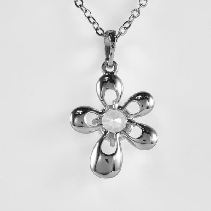 Collier Femme Simple Forme De Pétale Élégant Creux Décolleté Personnalisé Pour Les Filles Lady CHAINE DE COU VENDUE SEULE