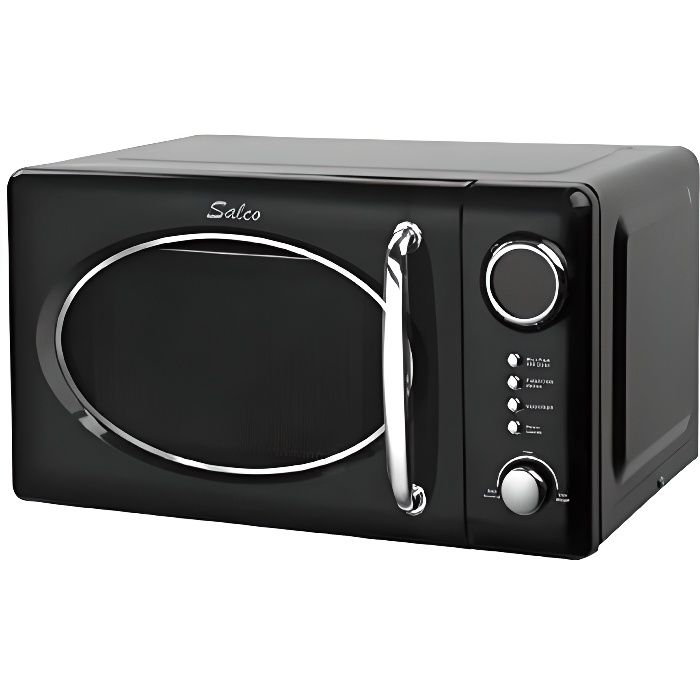 Salco Retro SRM-20.2G Micro-ondes, 700 W, 20 litres, noir