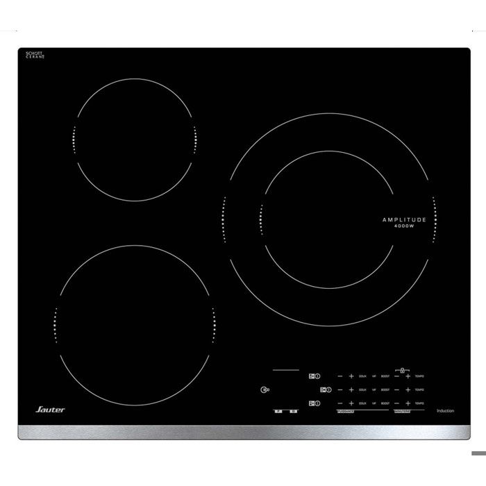 SAUTER Table de cuisson induction SPI4360X - 3 foyers - Commandes tactiles