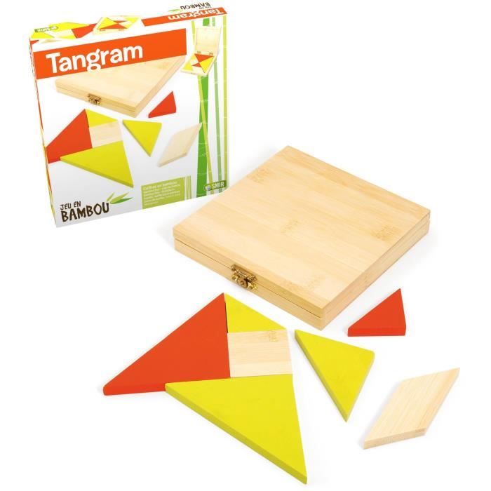 L'ARBRE A JOUER Tangram - Coffret bambou - 16 cm