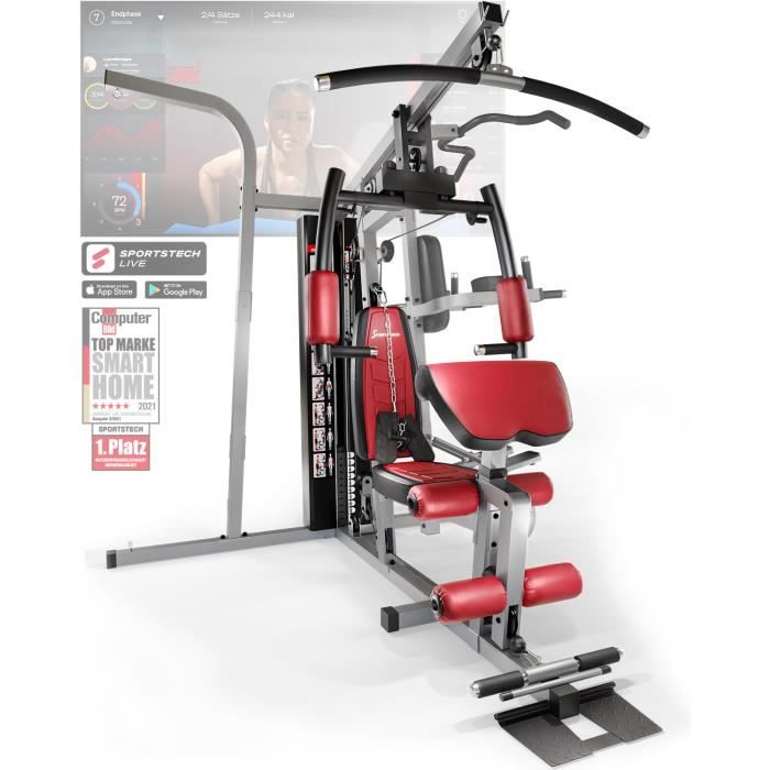 Sportstech Premium HGX250 sans sac de boxe 50en1 Multi Gym pour un entraînement complet | entraînement multifonctionnel à domicile