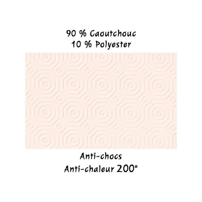 Sous nappe HEVEAGOMME uni blanc - Largeur 137 cm Rect 137 x 200 cm - roulé sur tube en carton (sans plis)