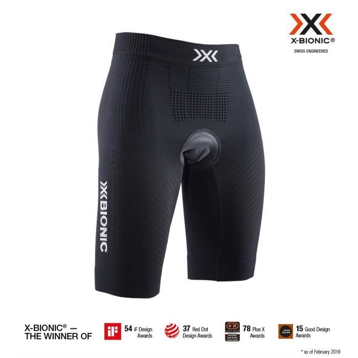 X-Bionic Invent 4.0 Bike Race Women Shorts Femme, Opal Black/Arctic White, FR : M (Taille Fabricant : M) - RT-B500S19W