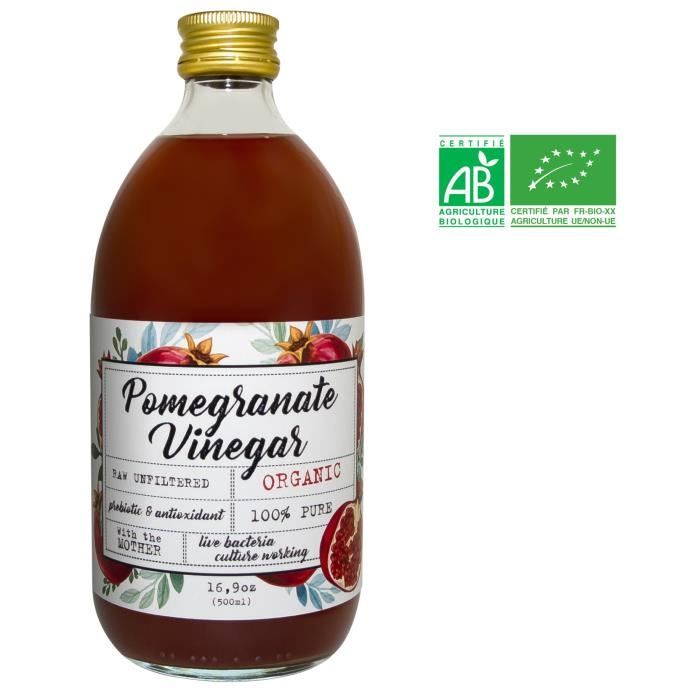 Vinaigre de grenade pure bio - 500 ml