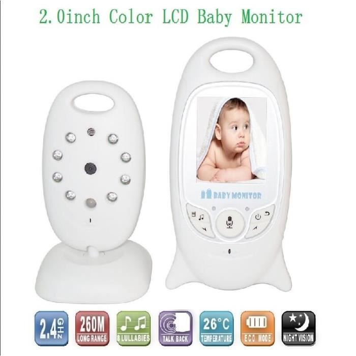 BabyPhone numérique vidéo Sans fil Multifonctions 2,0 pouces avec Night vision - baby caméra ,surveille ,musique ,thermomètre