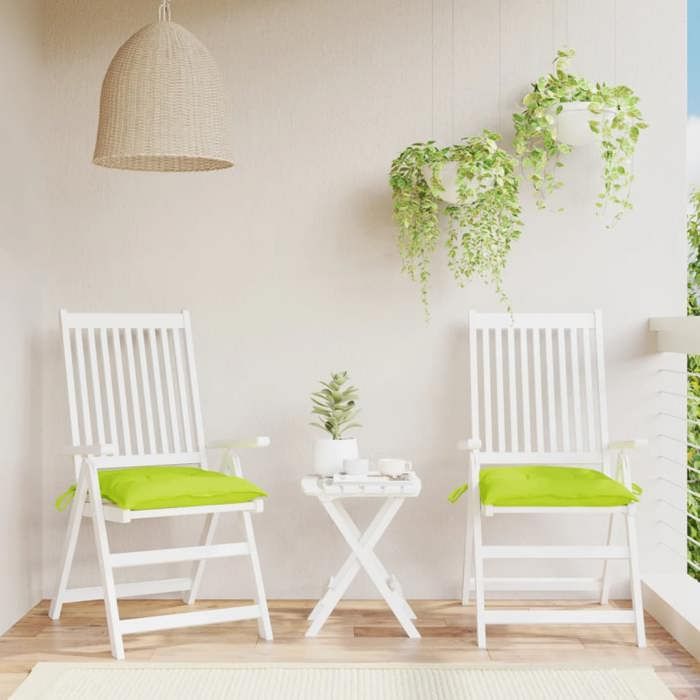 vidaXL Lot de 2 Coussins de Palette Galette de Siège Imperméable Coussin de Jardin Décoration dExtérieur Terrasse Vert 361540