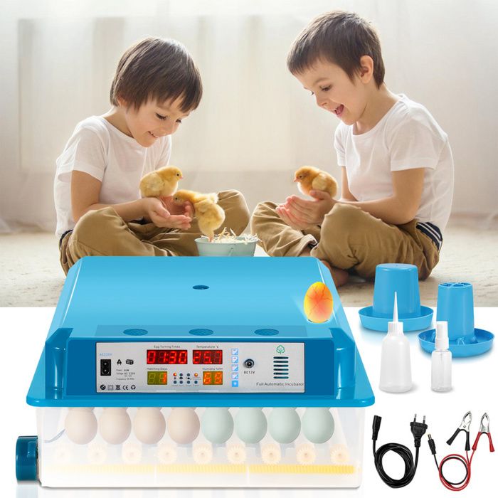 Riossad Couveuse Incubateur pour 64 oeufs de poule avec fenêtre d'observation COUVEUSE INCUBATEUR