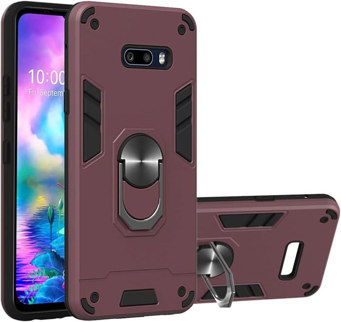 Étui Avec Support Magnétique Pour LG G8S ThinQ (LMG810EA) - Cuir Synthétique Noir - Neuf