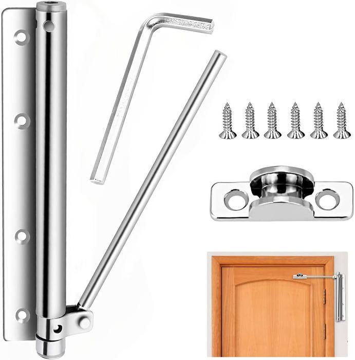 Ferme-porte Groom – À Ressort + Tringle, Universel (gauche/droite) NEUF