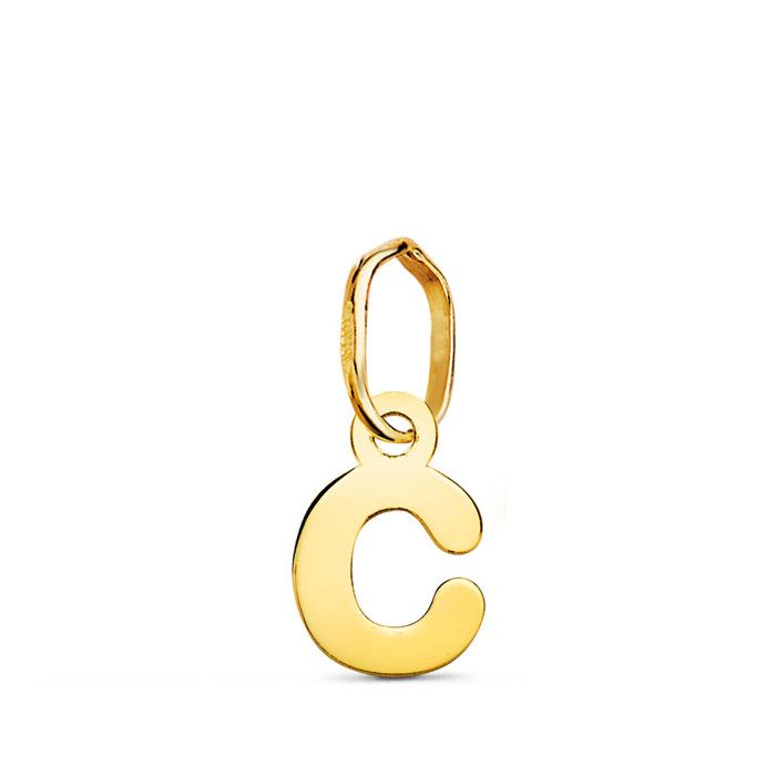 Pendentif Or 18 Carats 750 Jaune - Initiale Lettre C - Chaine Offerte