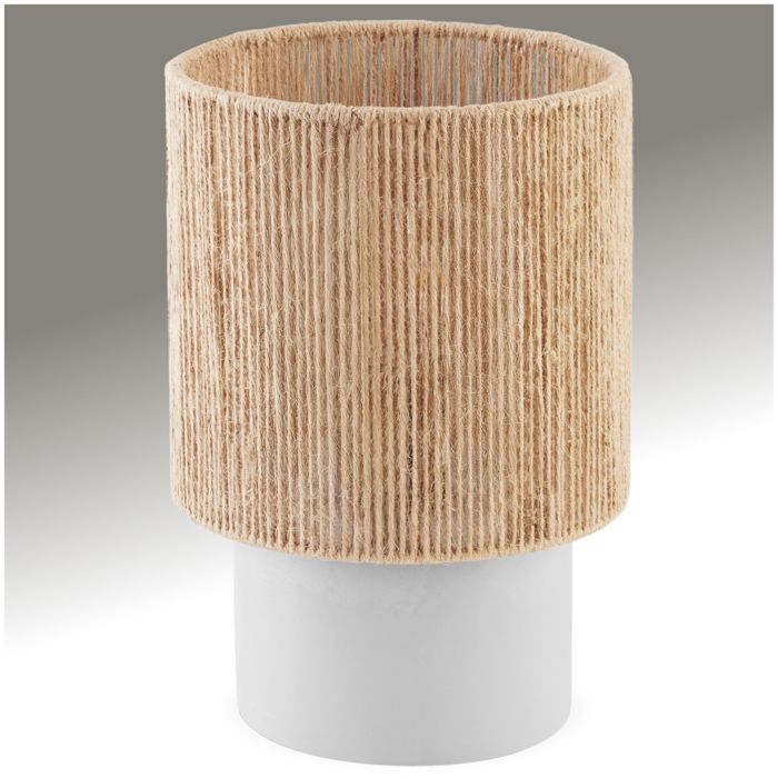 Luminaire - TECTAKE - Lampe de chevet KLEA style bohème avec fibre de jute naturelle 60W Ø 205 x 305 cm - Marron naturel