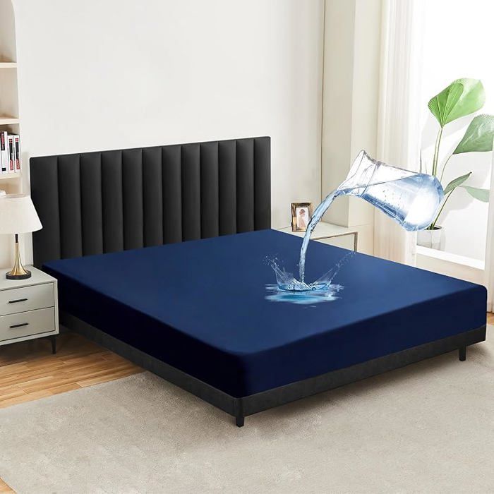 Draps Protège-Matelas Matelasse Avec Elastique Surmatelas Mémoire Polyester Lavable En Housse