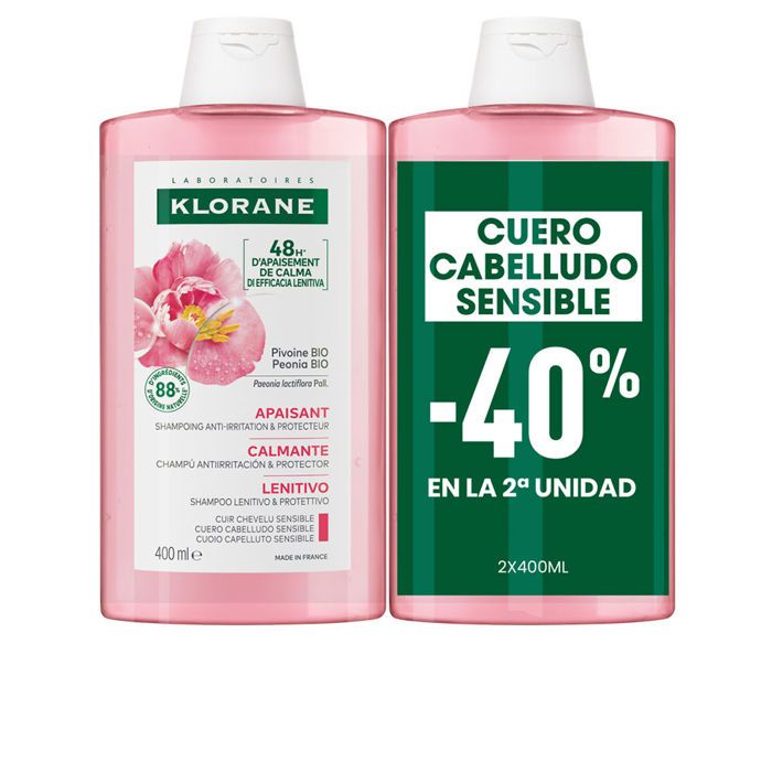 A LA PEONÍA BIO duo de shampoings apaisants 2 x 400 ml