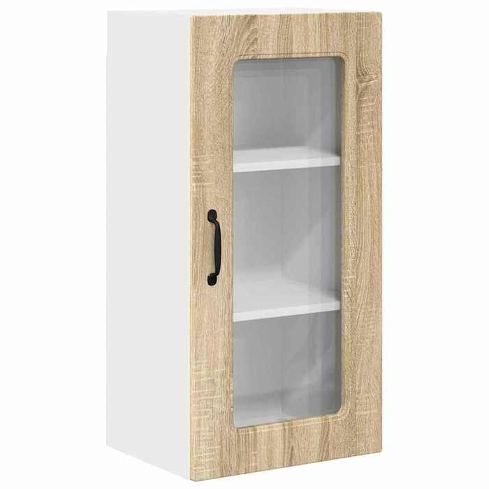 BEL-ACHAT* Meuble de stockage Moderne - Suspendu - Meuble mural de cuisine avec porte Chêne Sonoma 40x31x80cm @Promo4332556
