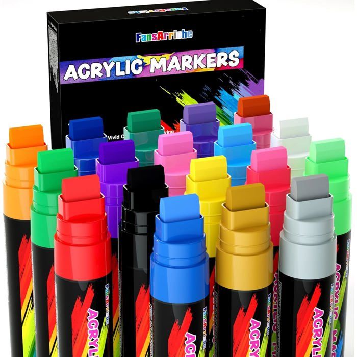 Lot 3 Stylos Acryliques Dorés 0.7mm + 1.0mm + 2.0mm - Peinture Métallique Or Pour Pierre, Verre, Céramique, Bois, Métal, Plastique