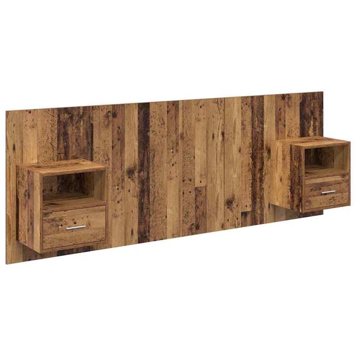 Tête de lit avec rangement - vidaXL - Bois ancien - Bois dingénierie - 217x32 5x80 cm - Rangement intégré