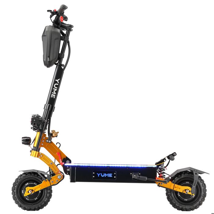 Trottinette électrique YUME X11+ batterie Samsung 60V 30Ah pliable orange.