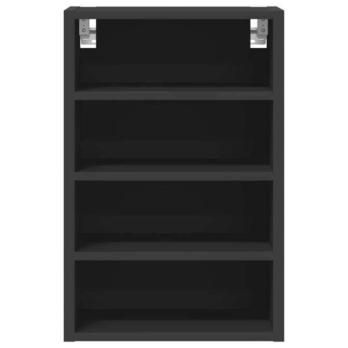 Caisson haut cuisine Noir - LEMON® Vitrine suspendue Riga Noir 40x29 5x60cm - Bois dingénierie 995 - Soldes