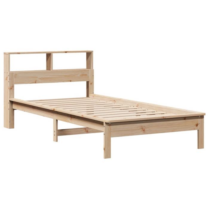 ShieldPro®Structure/Lit bibliothèque(1 PCS) - Meuble de chambre - tête de lit Rangement - sans matelas - 90 x 190cm bois de pin mass
