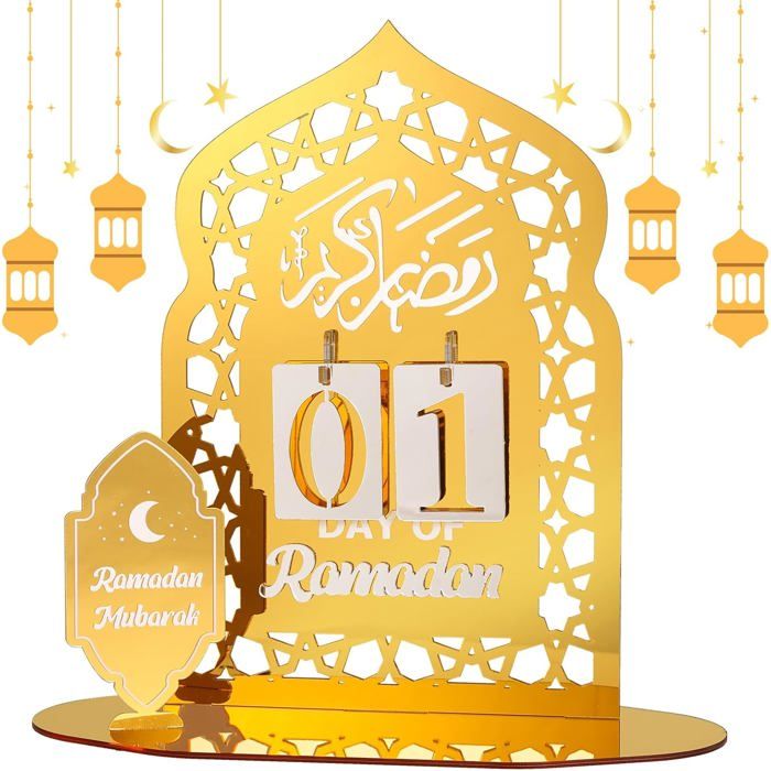 Calendrier Ramadan 2023 pour Enfants, Calendrier Ramadan en Bois, Decoration Cal