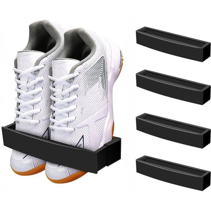 Étagère à chaussures suspendue pour porte Étagères à chaussures auto-adhésives Lot de 4 Rangement à chaussures