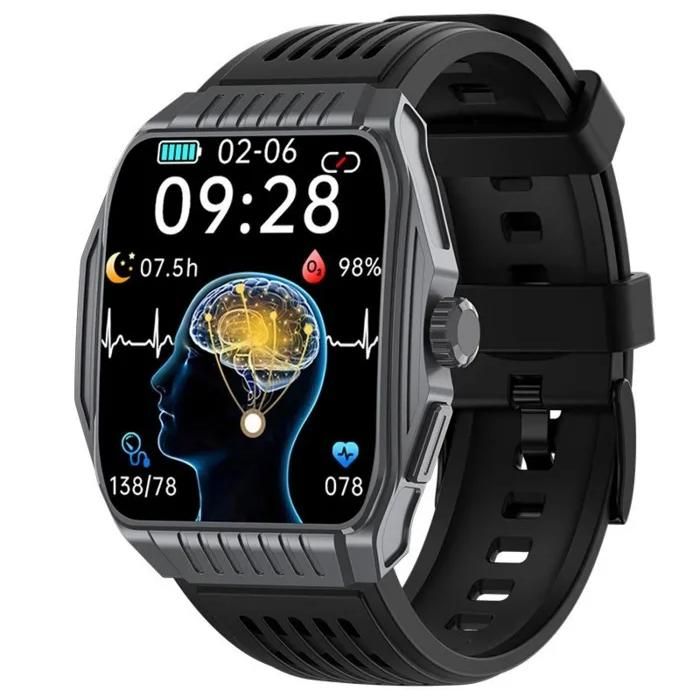 Montre connectée CES Sommeil ECG Tension Artérielle Fréquence Cardiaque Appels Bluetooth SOS Surveillance Santé Multifonction