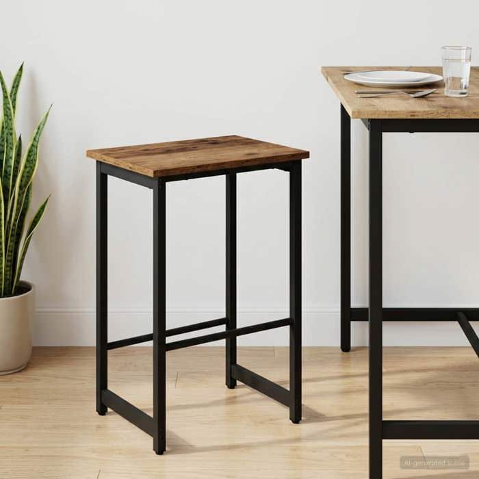vidaXL Tabouret de bar Bois ancien 40 x 32 x 64 cm Bois dingénierie 8006189