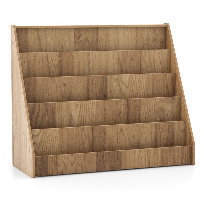 Étagère à livres enfant 5 niveaux présentoir frontal à compartiments profonds rangement pour chambre ou salle de jeux